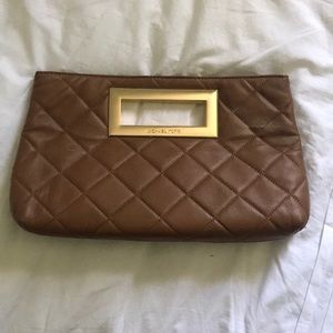 Michael Kors quilted leather clutch